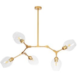 Люстра на штанге Arte Lamp A4103SP-5GO YUKA под лампы 5xE27 60W