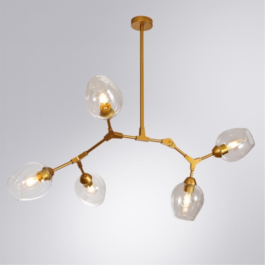 Люстра на штанге Arte Lamp A4103SP-5GO YUKA под лампы 5xE27 60W