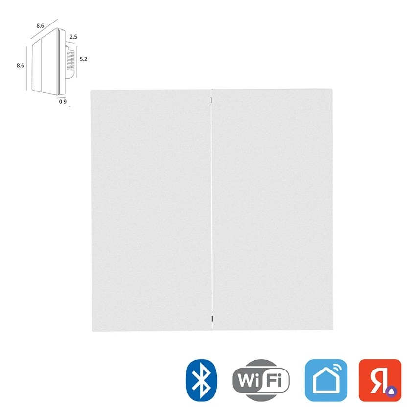 Arte Lamp A700133 Белая SMART панель в подрозетник для раздельного включения 4 групп светильников, макс. 150Вт на канал, поддержка Wi-Fi, Bluetooth, TUYA, Яндекс Smart Home и голосового управления Алисой