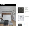 Arte Lamp A700133 Белая SMART панель в подрозетник для раздельного включения 4 групп светильников, макс. 150Вт на канал, поддержка Wi-Fi, Bluetooth, TUYA, Яндекс Smart Home и голосового управления Алисой