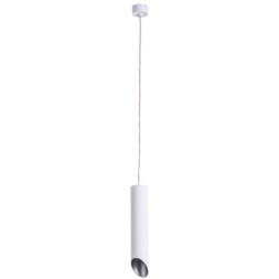 Подвесной светильник цилиндр Arte Lamp A1536SP-1WH PILON-SILVER под лампу 1xGU10 35W