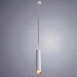 Подвесной светильник цилиндр Arte Lamp A1536SP-1WH PILON-SILVER под лампу 1xGU10 35W