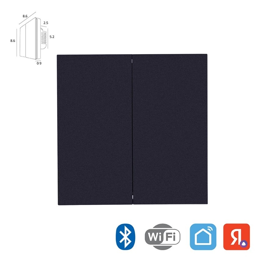 Arte Lamp A700106 Черная SMART панель в подрозетник для раздельного включения 4 групп светильников, макс. 150Вт на канал, поддержка Wi-Fi, Bluetooth, TUYA, Яндекс Smart Home и голосового управления Алисой