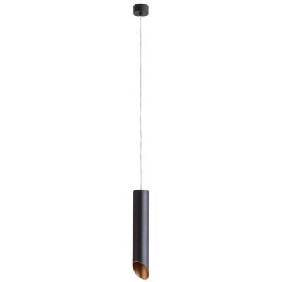 Подвесной светильник цилиндр Arte Lamp A1536SP-1BK PILON-GOLD под лампу 1xGU10 35W