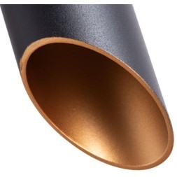 Подвесной светильник цилиндр Arte Lamp A1536SP-1BK PILON-GOLD под лампу 1xGU10 35W
