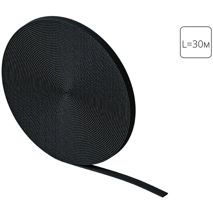 Arte Lamp OPTIMA A803006 Токопроводящий текстильный ремень-шинопровод длиной 30м черный, для ременных трековых систем 48V