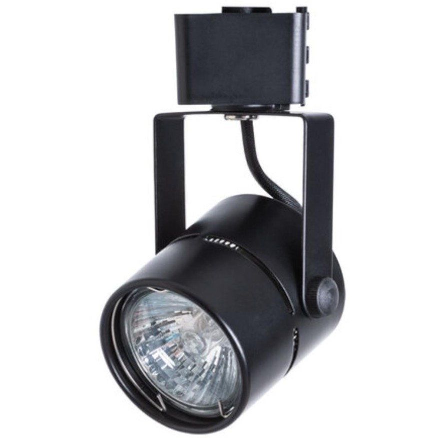 Однофазный двужильный трековый светильник Arte Lamp A1311PL-1BK MIZAR под сменную лампу GU10