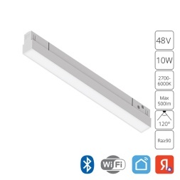 A4692PL-1WH Трековый магнитный SMART (TUYA, Алиса, Bluetooth, Wi-Fi) светодиодный светильник Arte Lamp Linea 2.0 CRI90+ 2700-6000К 500Лм 120° 10Вт