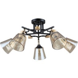 Потолочная люстра со стеклянными плафонами Arte Lamp GLASSY A5078PL-5BK лампы 5шт E27