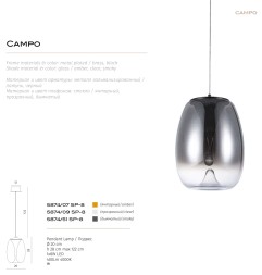 Подвесной светильник Divinare CAMPO 5874/09 SP-8