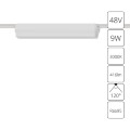 A1153PL-1WH Трековый магнитный светодиодный светильник Arte Lamp Rapid 48V CRI90+ 3000К 416Лм 120° 9Вт