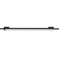 Arte Lamp Optima A8461PL-1BK Черный линейный трековый светильник с креплением на ременный шинопровод, белый матовый рассеиватель, LED 10Вт 550лм 4000К CRI90 120° IP20 48В