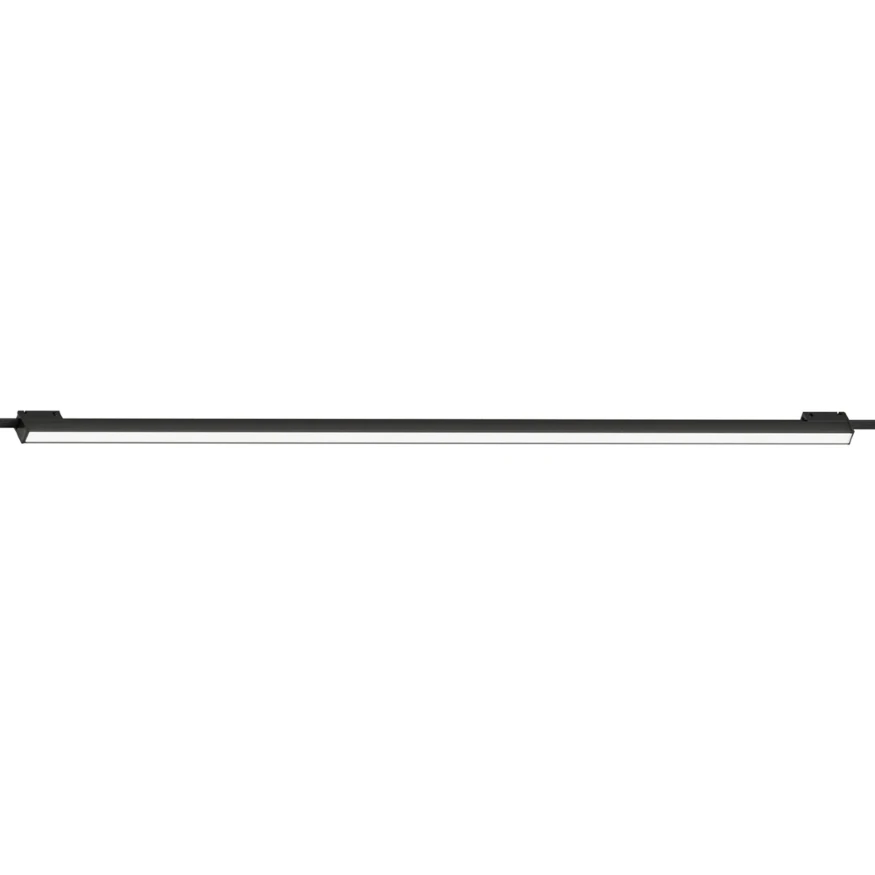Arte Lamp Optima A8463PL-1BK Черный линейный трековый светильник с креплением на ременный шинопровод, белый матовый рассеиватель, LED 22Вт 1250лм 4000К CRI90 120° IP20 48В