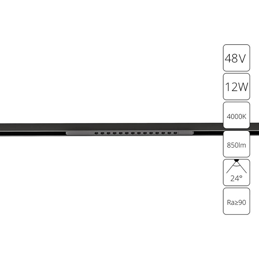 A7266PL-1BK Трековый магнитный светодиодный светильник Arte Lamp Optima CRI90+ 4000К 850Лм 24° 12Вт