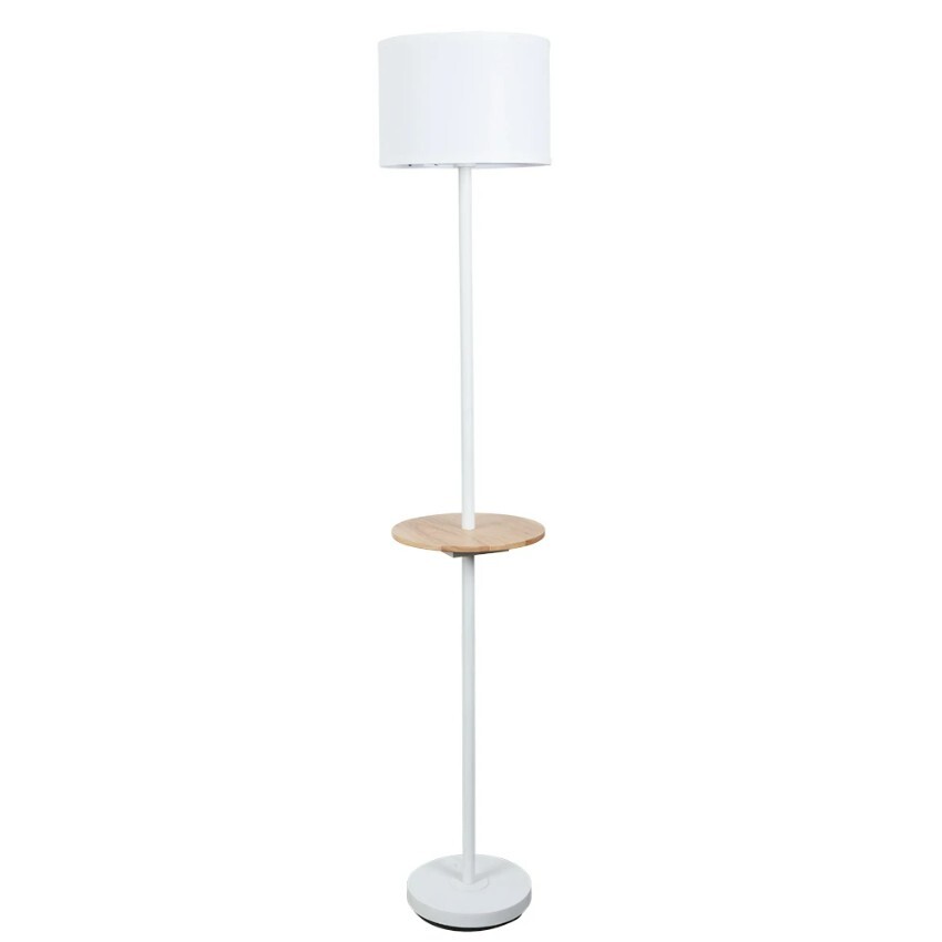 Торшер со столиком Arte Lamp A4056PN-1WH COMBO под лампу 1xE27 60W