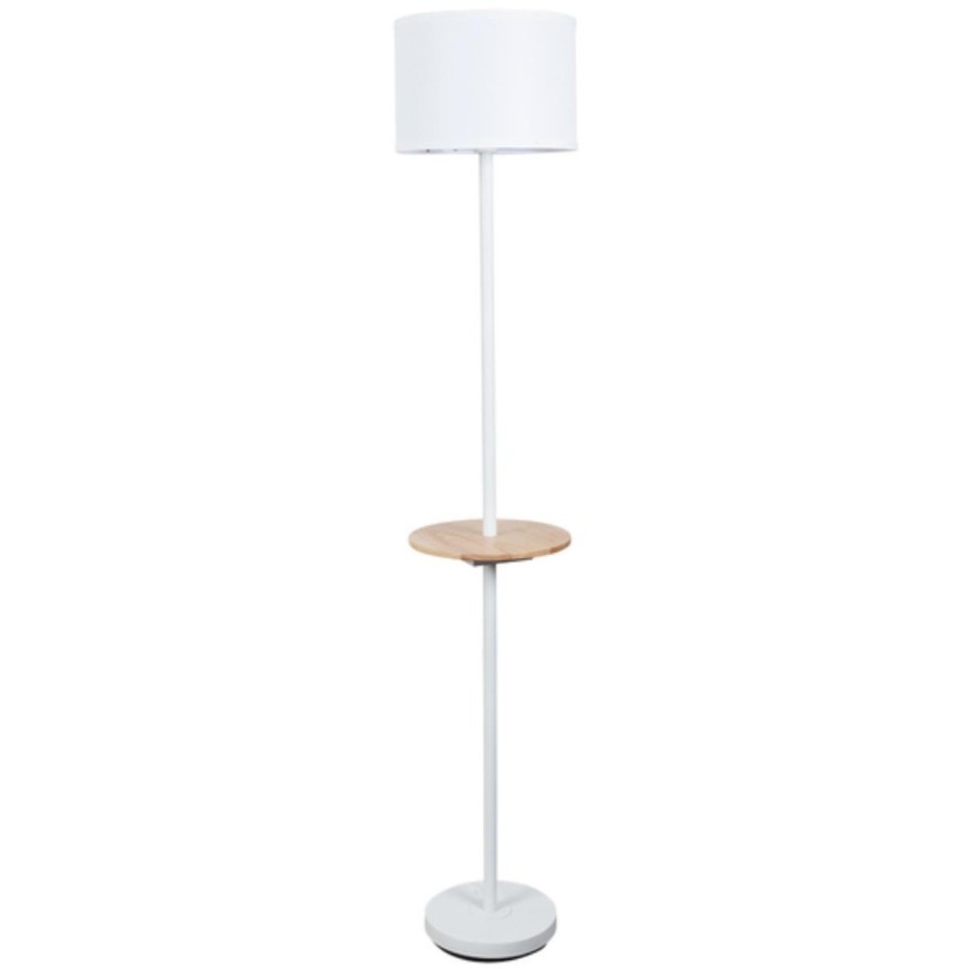 Торшер со столиком Arte Lamp A4056PN-1WH COMBO под лампу 1xE27 60W