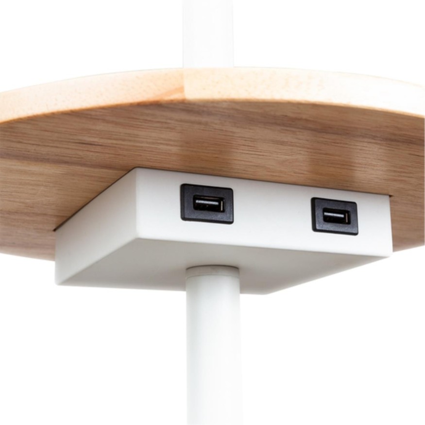 Торшер со столиком Arte Lamp A4056PN-1WH COMBO под лампу 1xE27 60W