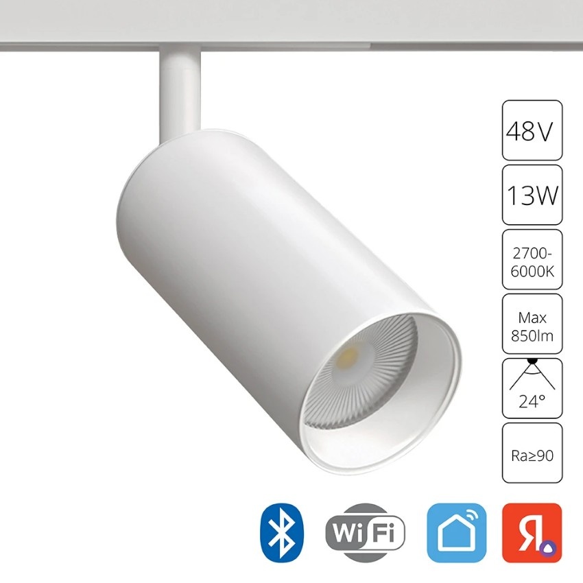 A4691PL-1WH Трековый магнитный SMART (TUYA, Алиса, Bluetooth, Wi-Fi) светодиодный светильник Arte Lamp Linea 2.0 CRI90+ 2700-6000К 850Лм 24° 13Вт