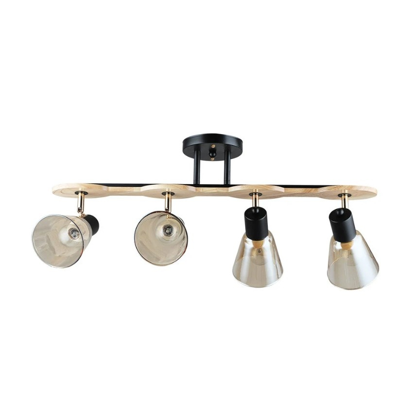 Потолочный светильник с 4 стеклянными плафонами и цоколем E27 Arte Lamp Harmony A5112PL-4BK