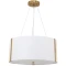 Arte Lamp Dream A4110SP-3PB Подвесная современная люстра с абажуром диаметром 45 см, плафон белый текстиль, медный металл, лампы E14 3шт до 40Вт IP20 220В, макс. высота 100см
