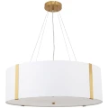 Arte Lamp Dream A4110SP-6PB Подвесная современная люстра с абажуром диаметром 65 см, плафон белый текстиль, медный металл, лампы E14 6шт до 40Вт IP20 220В, макс. высота 100см