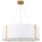Arte Lamp Dream A4110SP-6PB Подвесная современная люстра с абажуром диаметром 65 см, плафон белый текстиль, медный металл, лампы E14 6шт до 40Вт IP20 220В, макс. высота 100см
