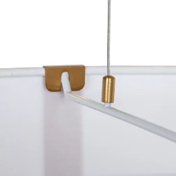 Arte Lamp Dream A4110SP-6PB Подвесная современная люстра с абажуром диаметром 65 см, плафон белый текстиль, медный металл, лампы E14 6шт до 40Вт IP20 220В, макс. высота 100см