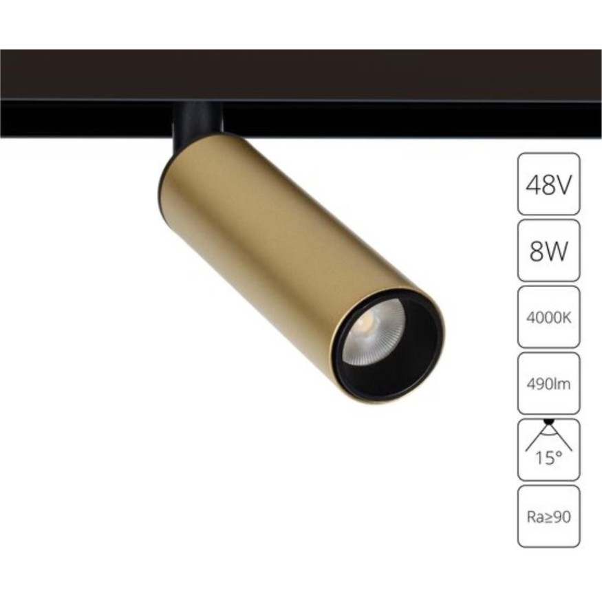 A4660PL-1SG Трековый магнитный светодиодный светильник Arte Lamp Linea 2.0 CRI90+ 4000К 490Лм 15° 8Вт