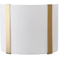 Arte Lamp Dream A4110AP-2PB Настенный светильник, бра, классического стиля с абажуром шириной 25 см, плафон белый текстиль, медный металл, лампы E14 2шт до 40Вт IP20 220В, без выключателя на корпусе