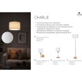 Arte Lamp CHARLIE A5071LT-1SS Настольный светильник с плафоном из искусственной шерсти и основанием из натурального дерева, диаметр плафона 16см, общая высота 39см, лампа Е27 1шт макс 40Вт 220В, выкл. на проводе в розетку