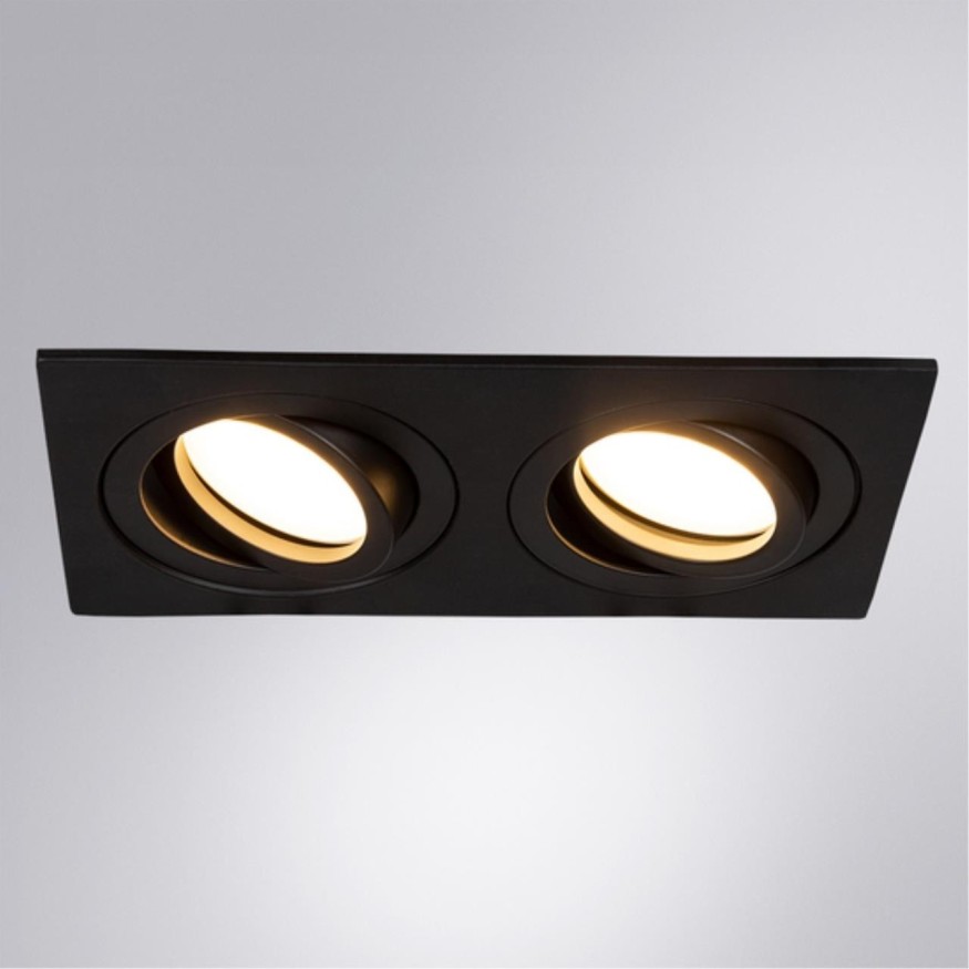 Встраиваемый светильник Arte Lamp A2168PL-2BK TARF под лампы 2xGU10 50W