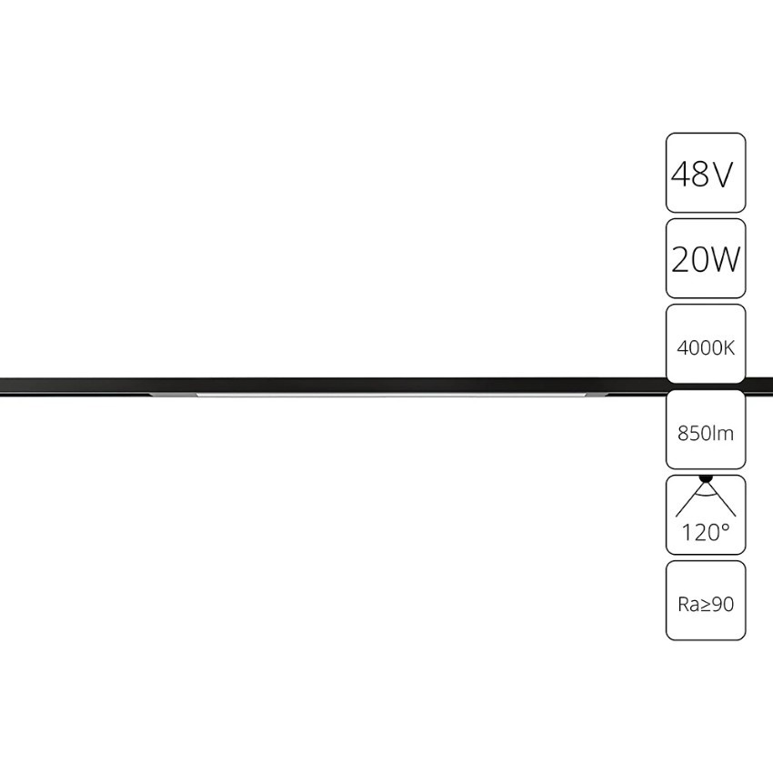 A7264PL-1BK Трековый магнитный светодиодный светильник Arte Lamp Optima CRI90+ 4000К 850Лм 120° 20Вт