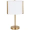 Arte Lamp Dream A4110LT-1PB Настольная лампа классического стиля с абажуром диаметром 28 см, плафон белый текстиль, медный металл, лампа E14 1шт до 40Вт IP20 220В, выключатель на проводе в розетку