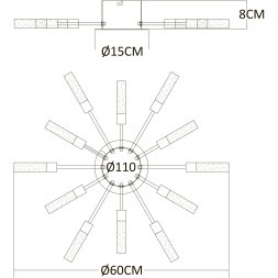 Потолочная люстра Arte Lamp MAPLE A1276PL-12GO
