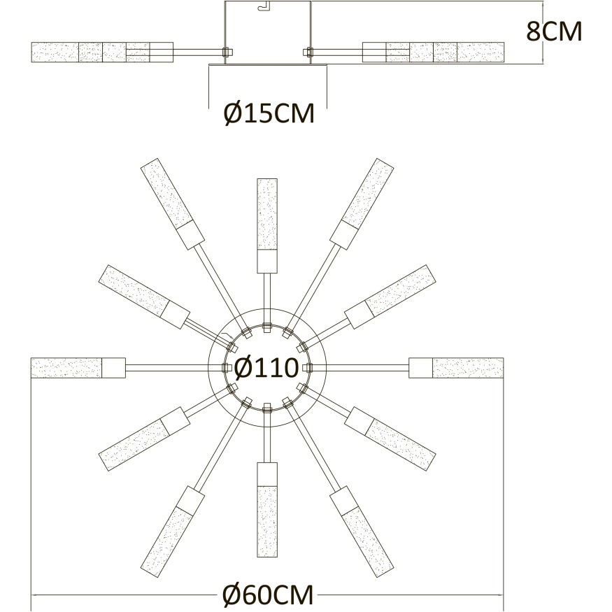 Потолочная люстра Arte Lamp MAPLE A1276PL-12GO