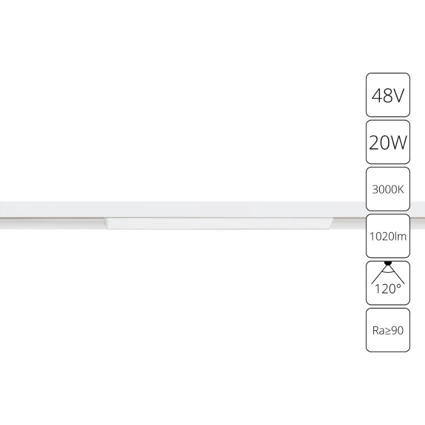 A4673PL-1WH Трековый магнитный светодиодный светильник Arte Lamp Linea 2.0 CRI90+ 3000К 1020Лм 120° 20Вт