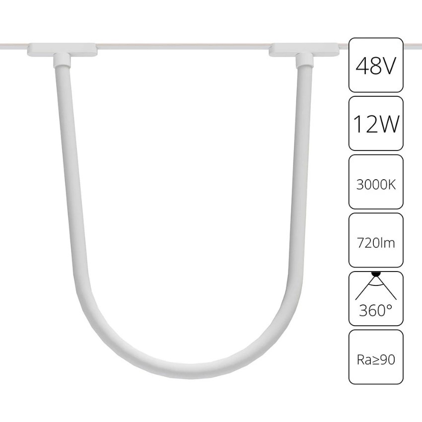 A1167PL-1WH Трековый магнитный светодиодный светильник Arte Lamp Rapid 48V CRI90+ 3000К 720Лм 360° 12Вт