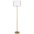 Arte Lamp Dream A4110PN-1PB Напольный светильник, торшер классического стиля с абажуром диаметром 40 см и высотой 158см, плафон белый текстиль, медный металл, лампа E27 1шт до 60Вт IP20 220В, выключатель на проводе в розетку