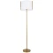 Arte Lamp Dream A4110PN-1PB Напольный светильник, торшер классического стиля с абажуром диаметром 40 см и высотой 158см, плафон белый текстиль, медный металл, лампа E27 1шт до 60Вт IP20 220В, выключатель на проводе в розетку