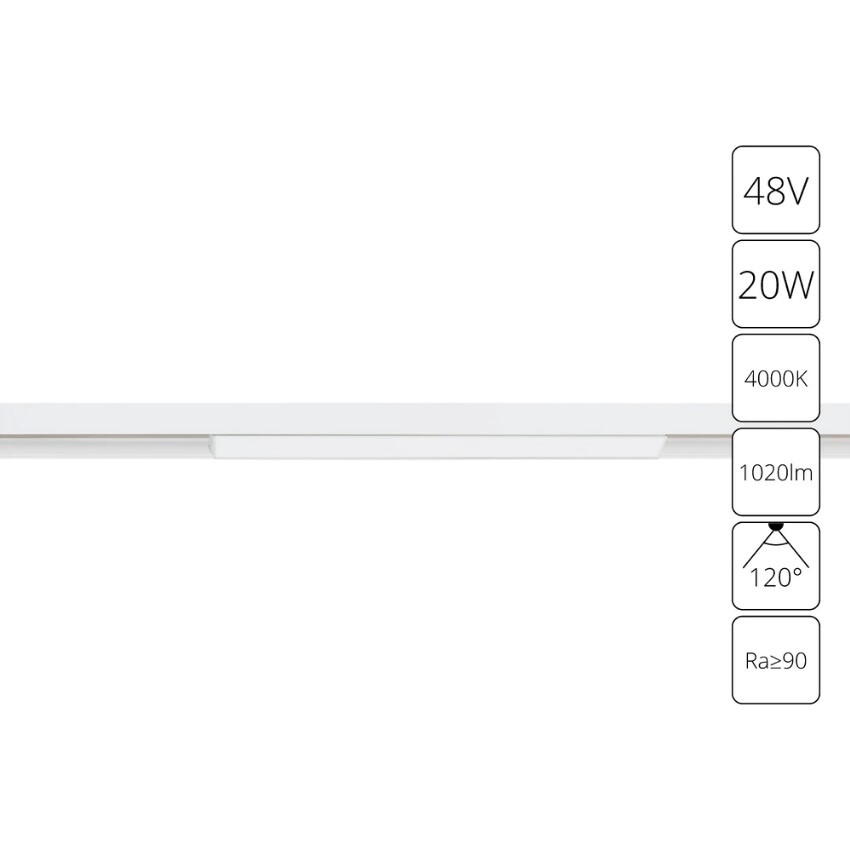 A4663PL-1WH Трековый магнитный светодиодный светильник Arte Lamp Linea 2.0 CRI90+ 4000К 1020Лм 120° 20Вт