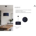 Arte Lamp Fleece A7092SP-1BK Подвесной современный светильник с плафоном 52 см, черный фетровый абажур, черный металл, длина провода 100см, лампа E27 1шт до 40Вт IP20 220В