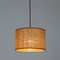 Arte Lamp STRAW A7090SP-1BK Подвесной современный светильник в эко стиле, с плафоном диаметром 30 см из натуральной плетеной соломы, основание черный металл, макс. высота 105 см, лампа E27 1шт до 40Вт IP20 220В