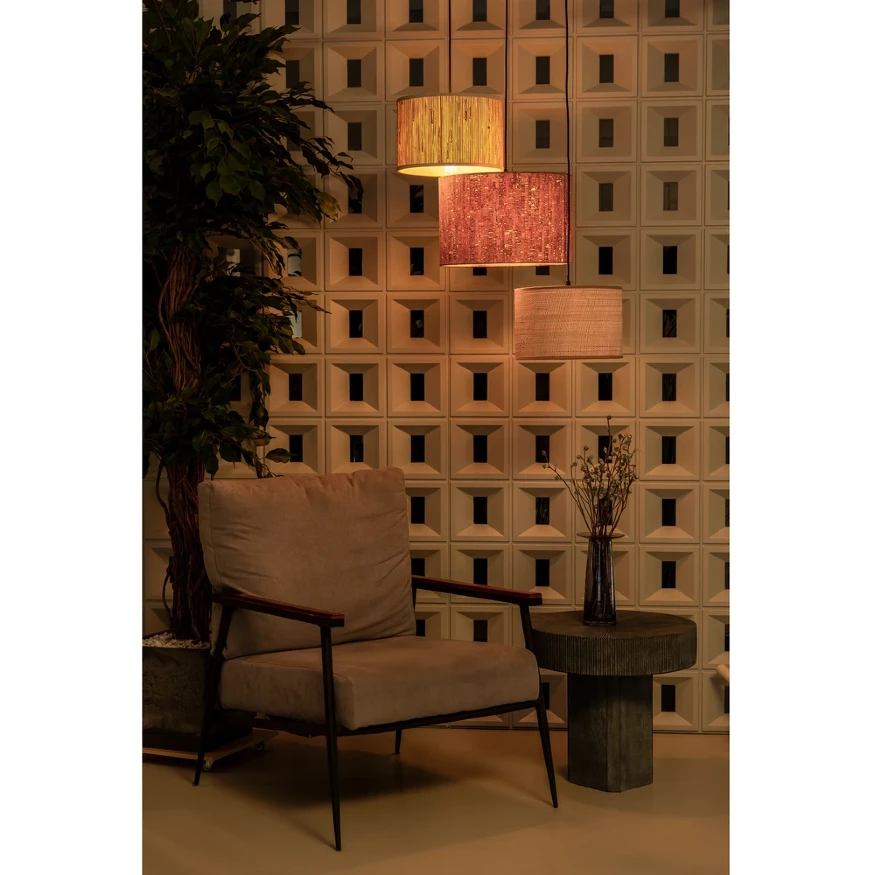 Arte Lamp STRAW A7090SP-1BK Подвесной современный светильник в эко стиле, с плафоном диаметром 30 см из натуральной плетеной соломы, основание черный металл, макс. высота 105 см, лампа E27 1шт до 40Вт IP20 220В