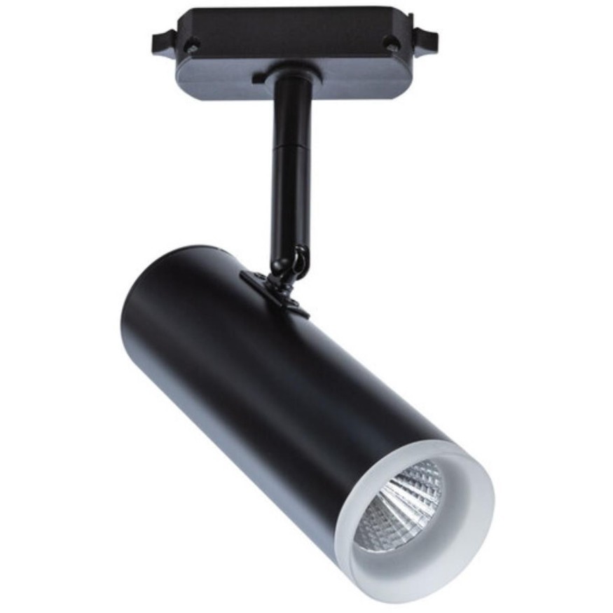 Однофазный двужильный светодиодный трековый светильник Arte Lamp A6813PL-1BK HUBBLE 4000К 800Лм CRI85+ 24° 10Вт