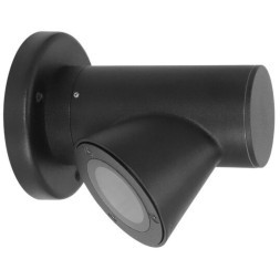 Фасадный уличный светильник с защитой IP54 на стену дома, с лампой GU10 Arte Lamp BROOKLYN A2063AL-1BK