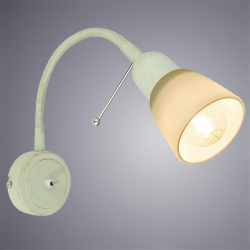Спот настенный Arte Lamp A7009AP-1WG LETTURA под лампу 1xE14 40W