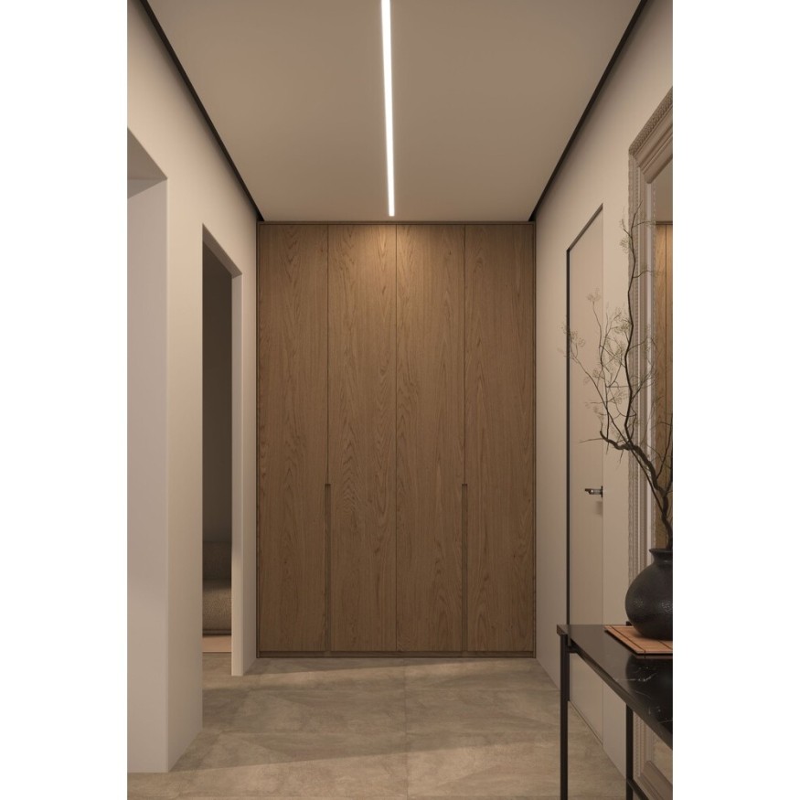 Arte Lamp LIGHT LINE A690205 Профиль 2м безрамочный, без фланца (кромки), для монтажа в гарпунный ПВХ натяжной потолок, для создания световых линий в потолке без рамок