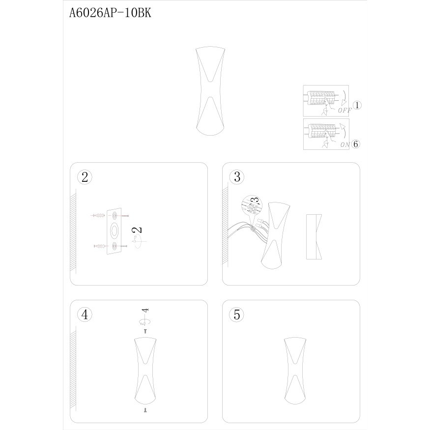 Настенный светильник Arte Lamp GUDJA A6026AP-10BK 