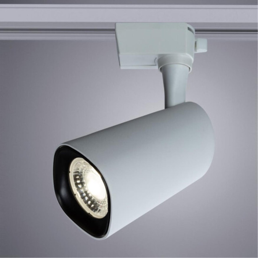 Однофазный двужильный светодиодный трековый светильник Arte Lamp A4563PL-1WH BARUT 4000К 1800Лм CRI85+ 32° 24Вт