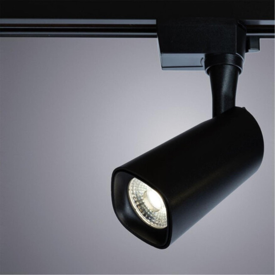 Однофазный двужильный светодиодный трековый светильник Arte Lamp A4562PL-1BK BARUT 4000К 1350Лм CRI85+ 24° 18Вт